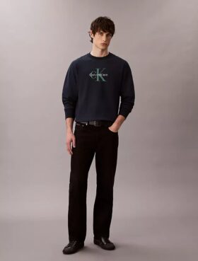 Premium Terry Monogram Logo Relaxed Sweatshirt