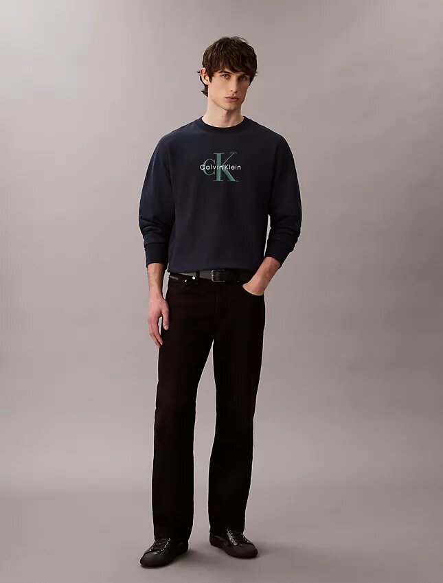 Premium Terry Monogram Logo Relaxed Sweatshirt Premium Terry Monogram Logo Relaxed Sweatshirt
