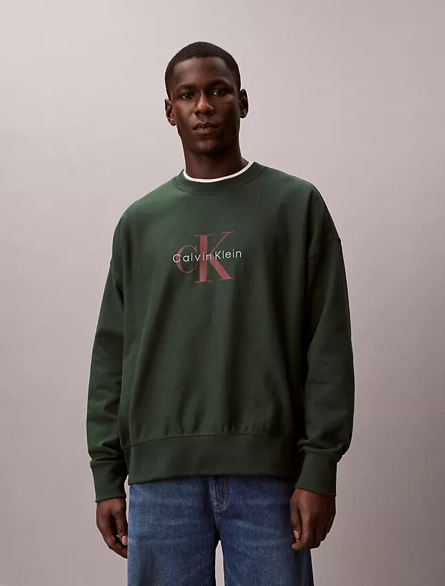 Premium Terry Monogram Logo Relaxed Sweatshirt Premium Terry Monogram Logo Relaxed Sweatshirt