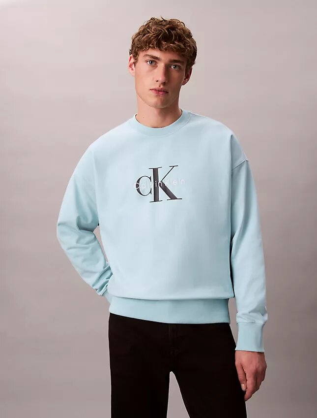 Premium Terry Monogram Logo Relaxed Sweatshirt Premium Terry Monogram Logo Relaxed Sweatshirt