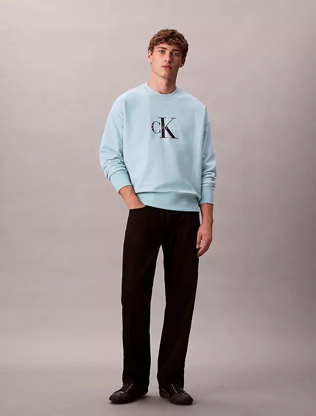 Premium Terry Monogram Logo Relaxed Sweatshirt Premium Terry Monogram Logo Relaxed Sweatshirt
