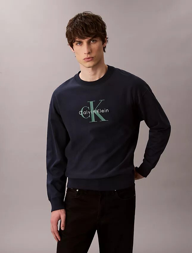 Premium Terry Monogram Logo Relaxed Sweatshirt Premium Terry Monogram Logo Relaxed Sweatshirt