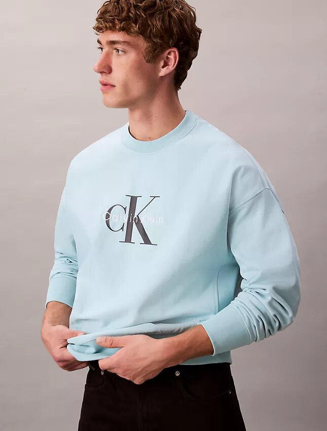 Premium Terry Monogram Logo Relaxed Sweatshirt Premium Terry Monogram Logo Relaxed Sweatshirt