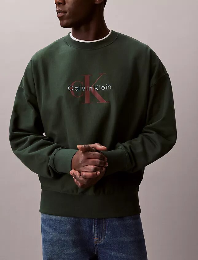 Premium Terry Monogram Logo Relaxed Sweatshirt Premium Terry Monogram Logo Relaxed Sweatshirt