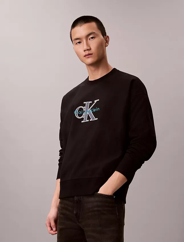 Premium Terry Monologo Relaxed Sweatshirt Premium Terry Monologo Relaxed Sweatshirt