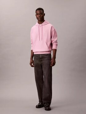 Premium Terry Relaxed Monogram Fleece Hoodie