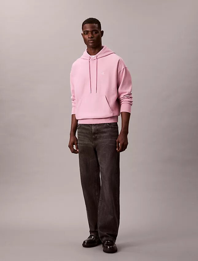Premium Terry Relaxed Monogram Fleece Hoodie Premium Terry Relaxed Monogram Fleece Hoodie