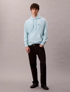 Premium Terry Relaxed Monogram Fleece Hoodie