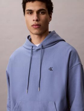 Premium Terry Relaxed Monogram Fleece Hoodie