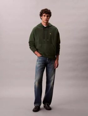 Premium Terry Relaxed Monogram Fleece Hoodie