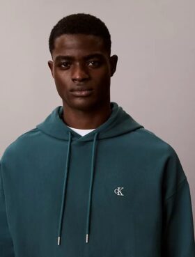 Premium Terry Relaxed Monogram Fleece Hoodie
