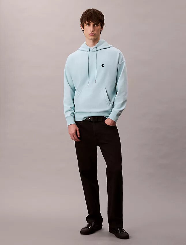Premium Terry Relaxed Monogram Fleece Hoodie Premium Terry Relaxed Monogram Fleece Hoodie