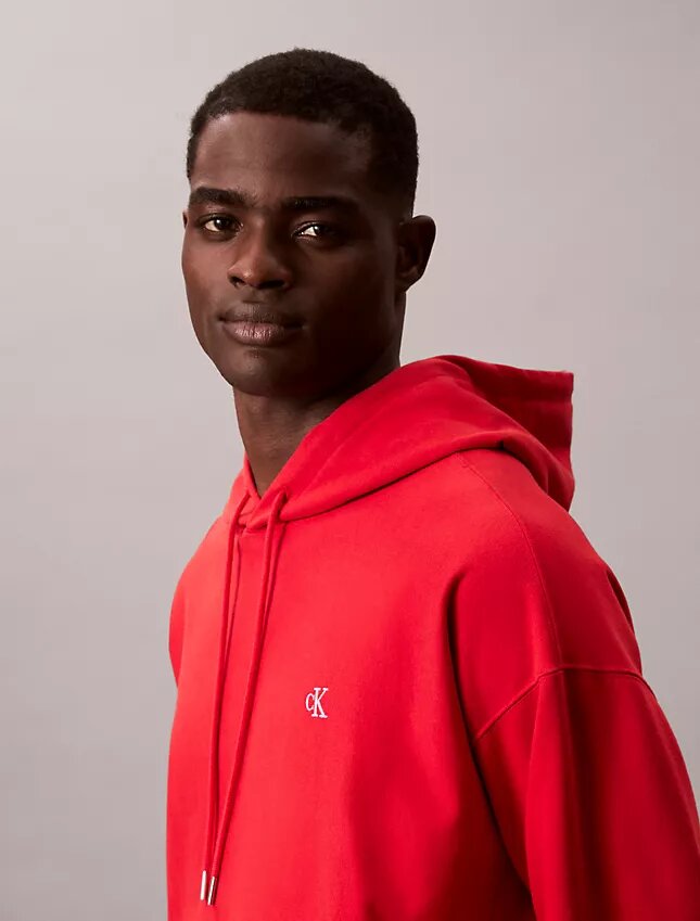 Premium Terry Relaxed Monogram Fleece Hoodie Premium Terry Relaxed Monogram Fleece Hoodie