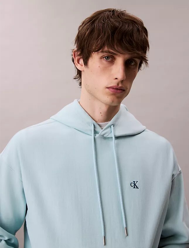 Premium Terry Relaxed Monogram Fleece Hoodie Premium Terry Relaxed Monogram Fleece Hoodie