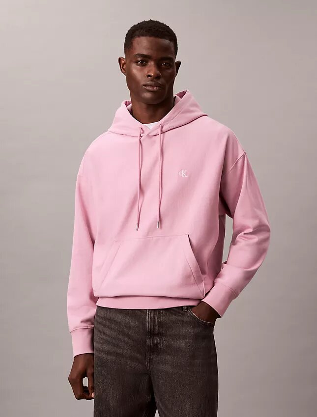 Premium Terry Relaxed Monogram Fleece Hoodie Premium Terry Relaxed Monogram Fleece Hoodie
