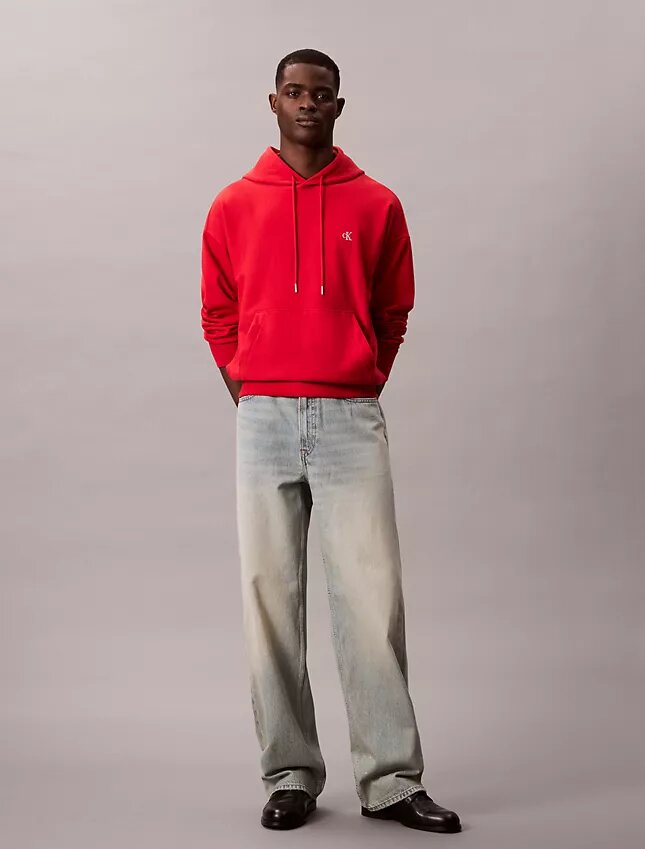 Premium Terry Relaxed Monogram Fleece Hoodie Premium Terry Relaxed Monogram Fleece Hoodie