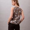 Printed Chiffon Sleeveless Shell Top Printed Chiffon Sleeveless Shell Top