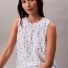 Printed Chiffon Sleeveless Top Printed Chiffon Sleeveless Top