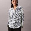 Printed Relaxed Utility Button-Down Shirt Printed Relaxed Utility Button-Down Shirt