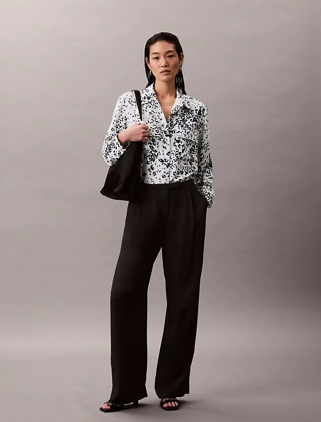 Printed Relaxed Utility Button-Down Shirt Printed Relaxed Utility Button-Down Shirt