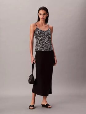 Printed Satin Cami