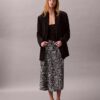 Printed Satin Midi Skirt Printed Satin Midi Skirt