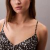 Printed Satin Mini Slip Dress