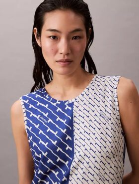Printed Viscose Twill Midi Dress