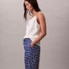 Printed Viscose Twill Wide Leg Pants Printed Viscose Twill Wide Leg Pants