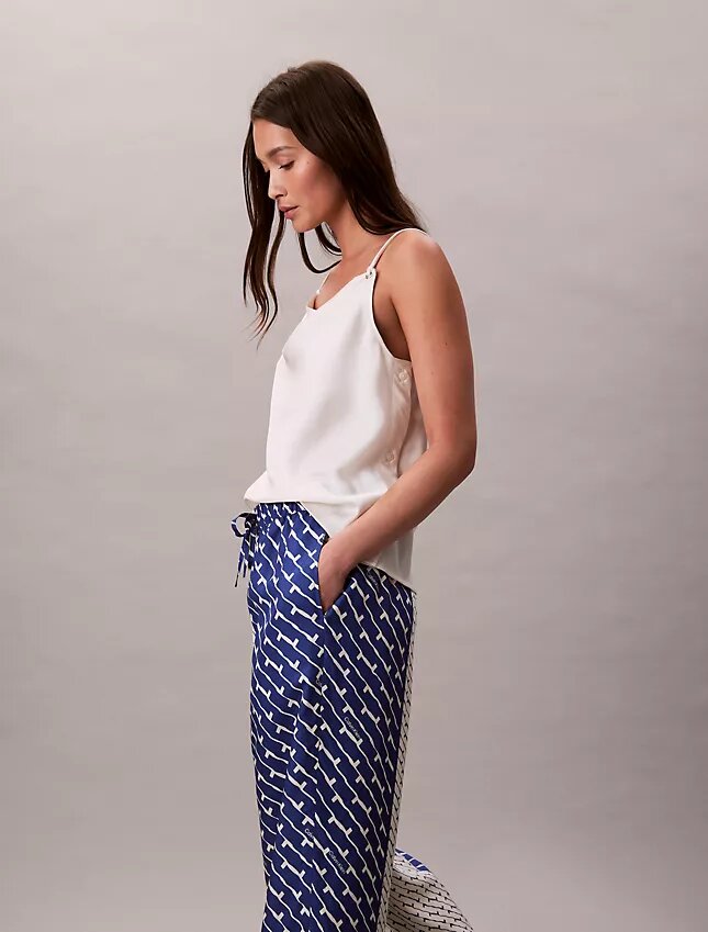 Printed Viscose Twill Wide Leg Pants Printed Viscose Twill Wide Leg Pants