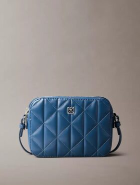 Quilted Emblem Logo Camera Bag