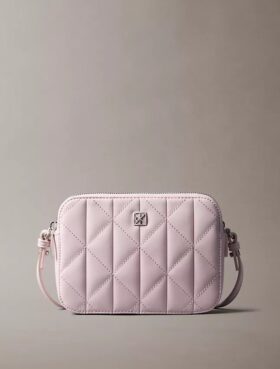 Quilted Emblem Logo Camera Bag