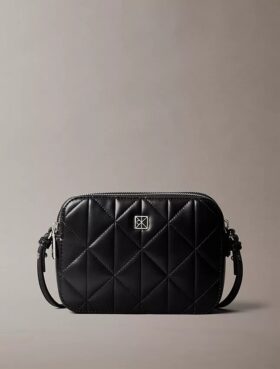 Quilted Emblem Logo Camera Bag