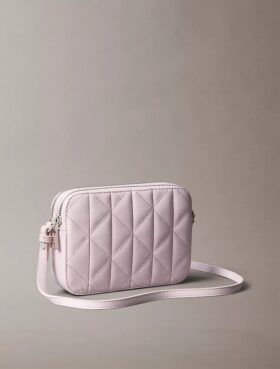 Quilted Emblem Logo Camera Bag