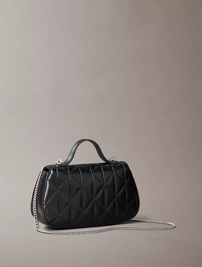 Quilted Emblem Logo Handle Chain Bag Quilted Emblem Logo Handle Chain Bag