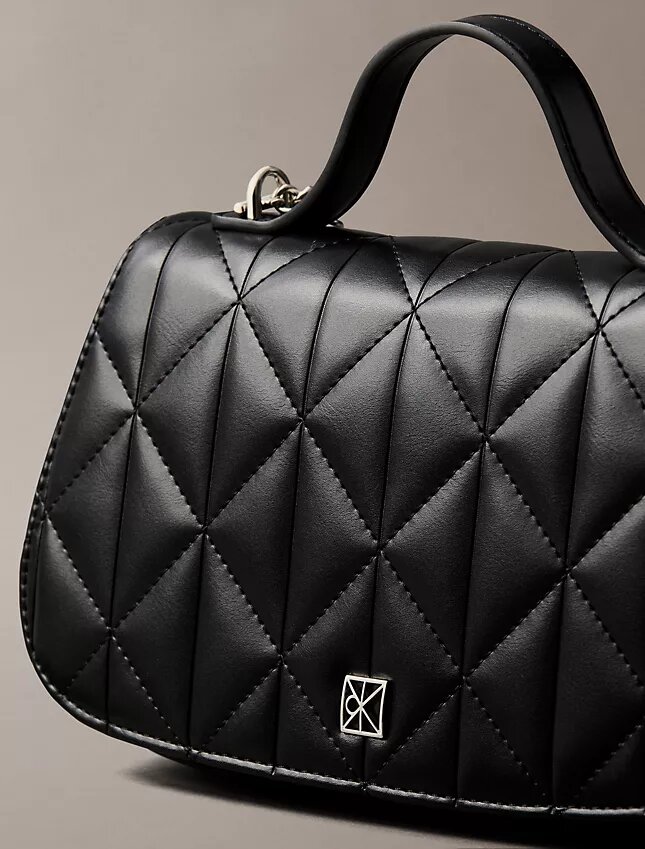 Quilted Emblem Logo Handle Chain Bag Quilted Emblem Logo Handle Chain Bag