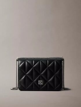 Quilted Emblem Logo Mini Chain Bag