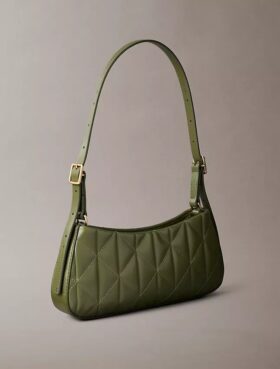 Quilted Emblem Logo Small Shoulder Bag