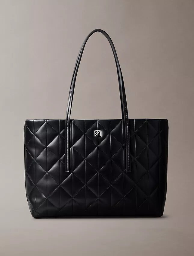 Quilted Emblem Logo Small Tote Bag Quilted Emblem Logo Small Tote Bag