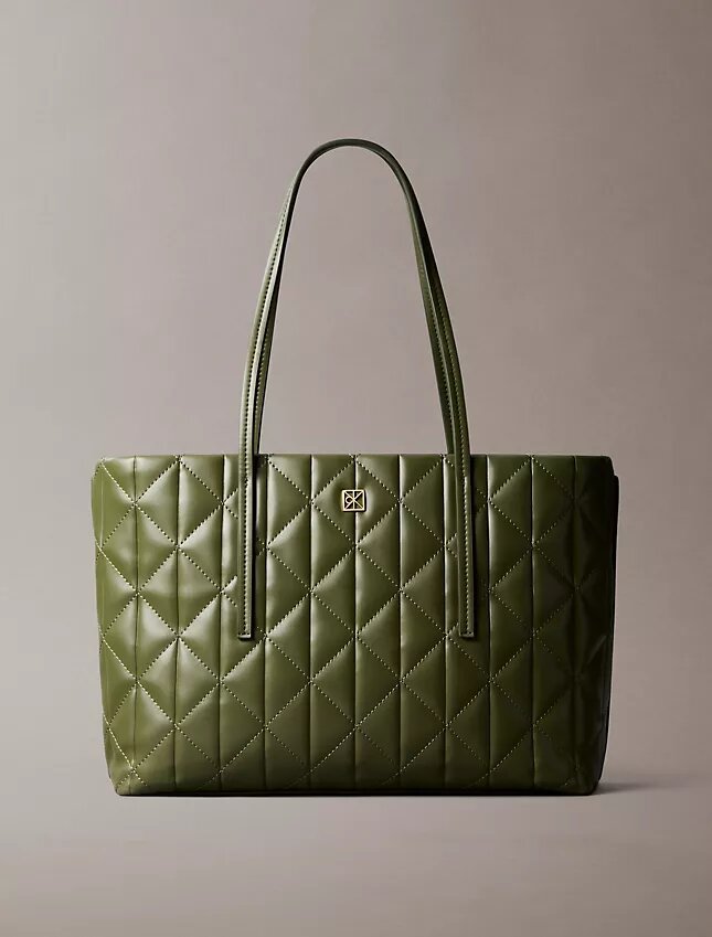 Quilted Emblem Logo Small Tote Bag Quilted Emblem Logo Small Tote Bag