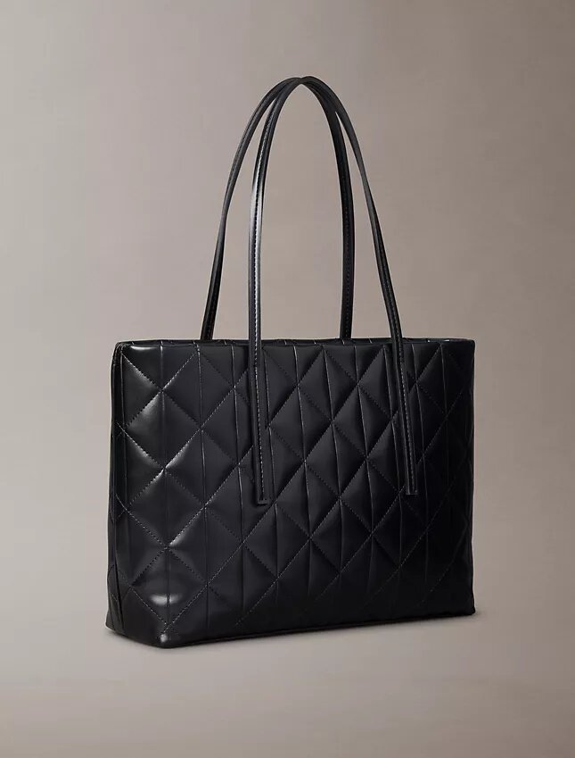 Quilted Emblem Logo Small Tote Bag Quilted Emblem Logo Small Tote Bag