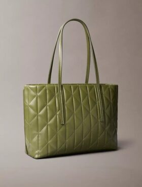 Quilted Emblem Logo Small Tote Bag Quilted Emblem Logo Small Tote Bag