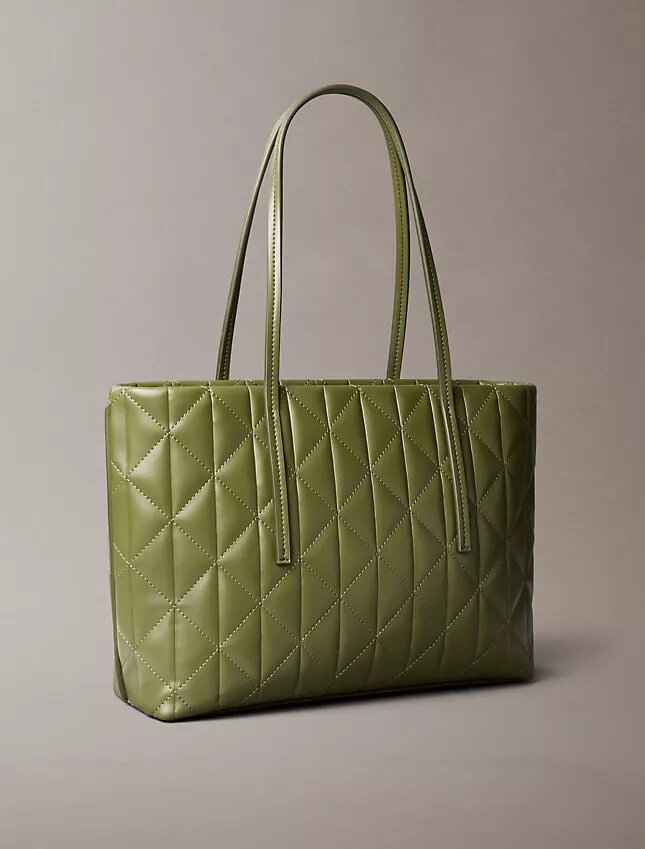 Quilted Emblem Logo Small Tote Bag Quilted Emblem Logo Small Tote Bag