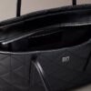 Quilted Emblem Logo Small Tote Bag Quilted Emblem Logo Small Tote Bag
