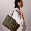 Quilted Emblem Logo Small Tote Bag Quilted Emblem Logo Small Tote Bag