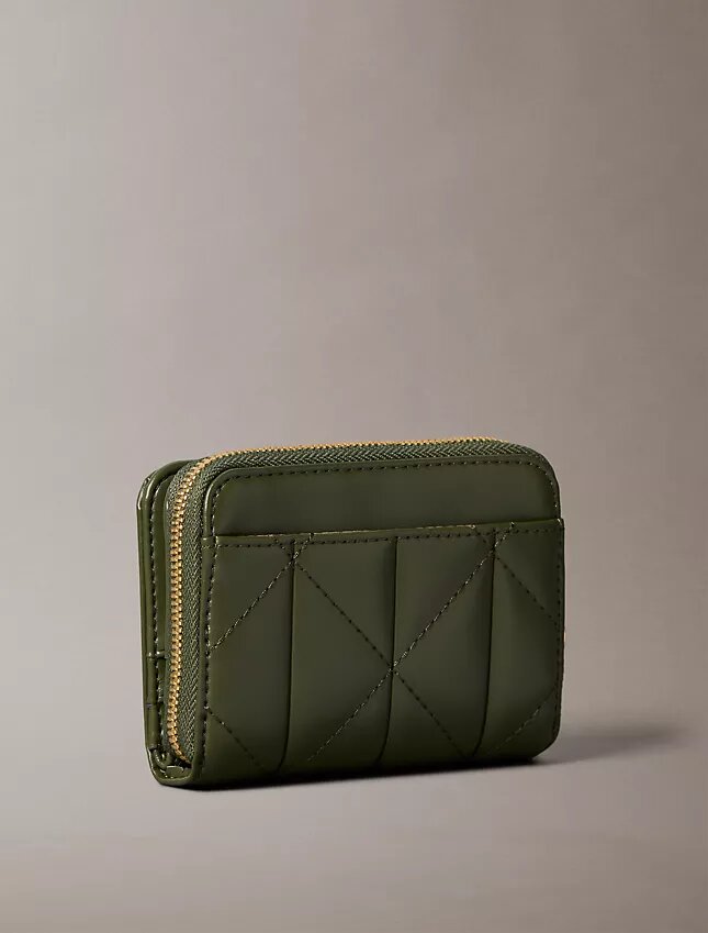 Quilted Emblem Logo Zip Flap Wallet Quilted Emblem Logo Zip Flap Wallet