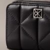 Quilted Emblem Logo Zip Flap Wallet Quilted Emblem Logo Zip Flap Wallet