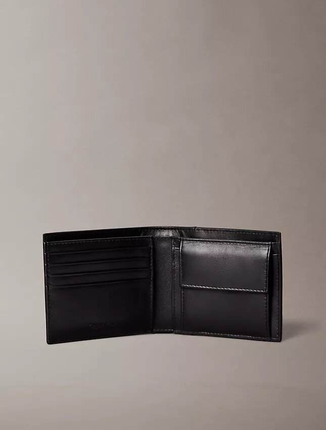 Raised Logo Bifold Wallet with Coin Pouch Raised Logo Bifold Wallet with Coin Pouch