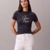 Raised Script Logo Graphic Slim T-Shirt