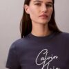 Raised Script Logo Graphic Slim T-Shirt